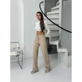 Fitilli Şardonlu Pantolon – Bej